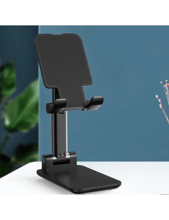 Adjustable and Foldable Phone Holder Stand - Black - Pack of 2, hi-res image number null
