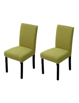 Waffle Dining Chair Covers - Pack of 2 - Yellow