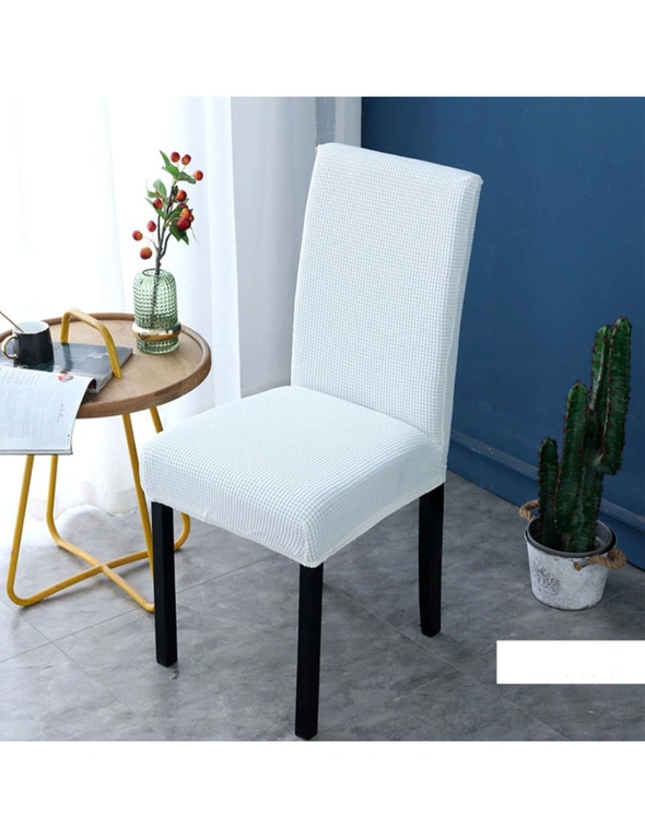 Waffle Dining Chair Covers - Pack of 2 - White, hi-res image number null