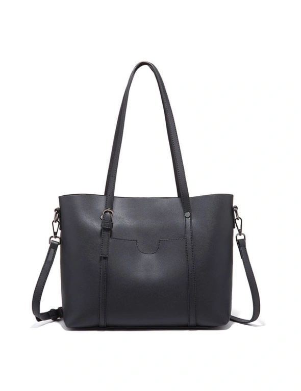 Soft Leather Tote Bag - Black | W Lane