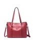Soft Leather Tote Bag - Wine Red, hi-res