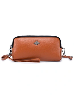Touchable Phone Bag Genuine leather - Brown
