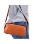 Touchable Phone Bag Genuine leather - Brown, hi-res