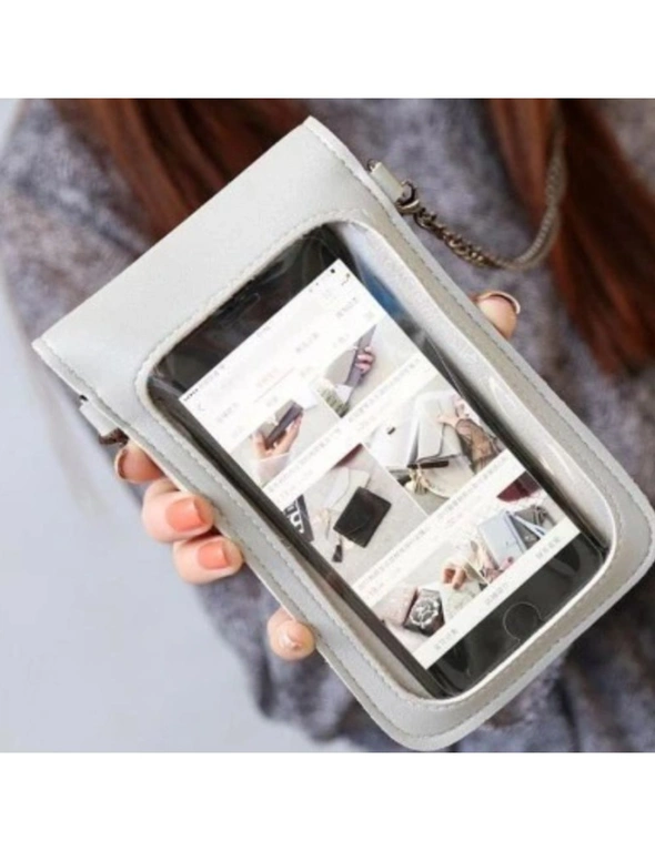 PU Leather Crossbody bag touchscreen version - Grey, hi-res image number null