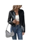 ICB PU Leather Jacket Slim Fit Zipper Closure, hi-res