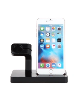 2-in-1 Charging Docks for iPhone and Apple Watch - Compact and High Performance - Black