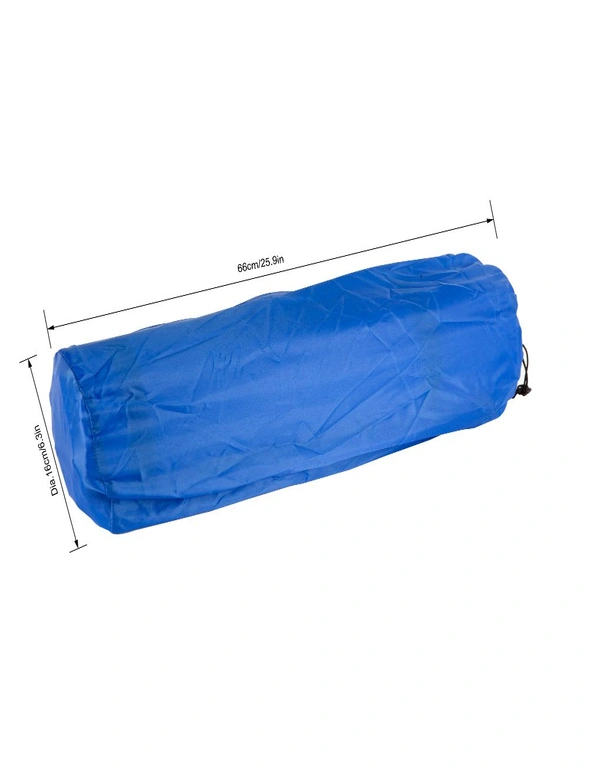 IHOMDEC Outdoor Camping Portable Self inflating Double Air Mat with Air Pillow Blue, hi-res image number null
