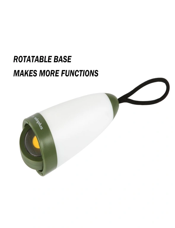 IHOMDEC Outdoor portable ABS camping lantern dry cell battery version Green+White, hi-res image number null