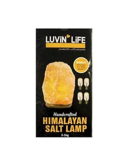 Luvin Life Premium Handcrafted Himalayan Salt Lamp 3-5kg