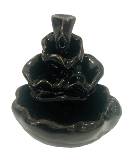 Black Waterfall Ceramic Backflow Incense Burner