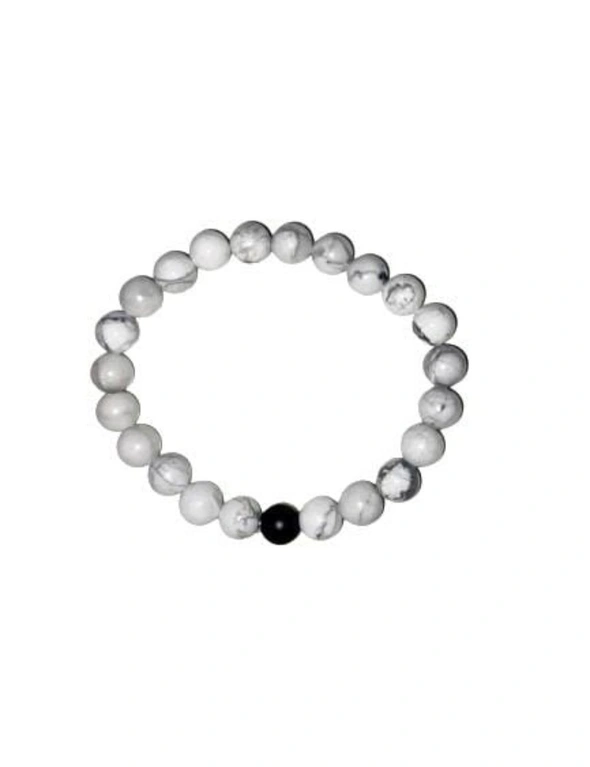 White Howlite and Bead Bracelet, hi-res image number null