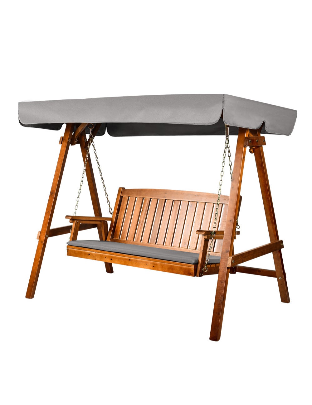 Furb Swing Chair Outdoor Furniture Wooden Patio Deck Bench Canopy