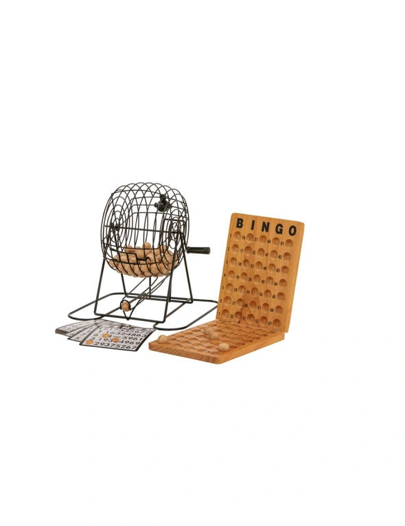 Jenjo Games Bingo w/ Metal Cage & Wooden Scoreboard, hi-res image number null
