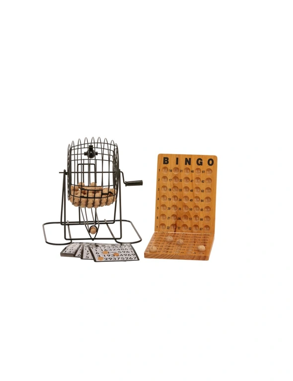 Jenjo Games Bingo w/ Metal Cage & Wooden Scoreboard, hi-res image number null
