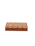 Jenjo Games Chess and Checker Board Portable Wooden Set, hi-res