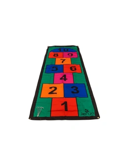 Jenjo Games Colourful Hopscotch Mat 3m Length w/ Pegs