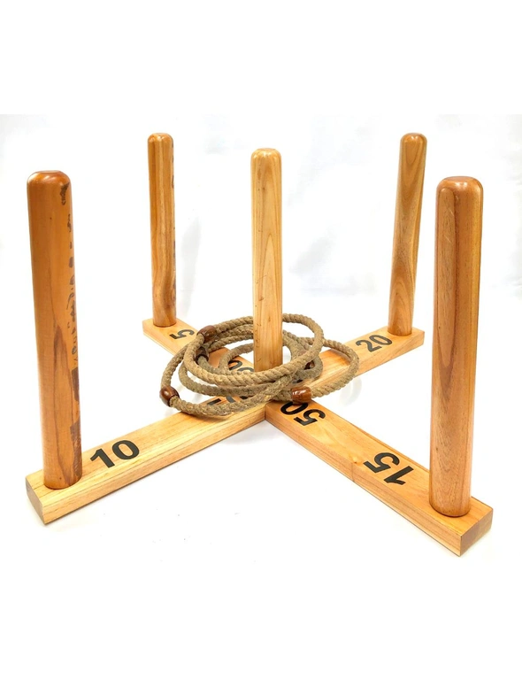 Jenjo Games Mega Quoits Rope Ring Toss Outdoor Game, hi-res image number null