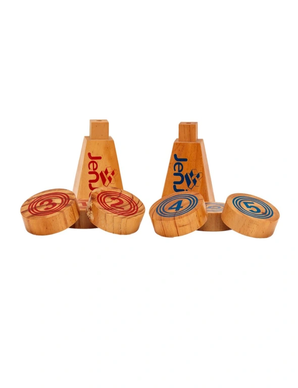 Jenjo Games Wooden Rollers Bowling Outdoor Lawn Game, hi-res image number null