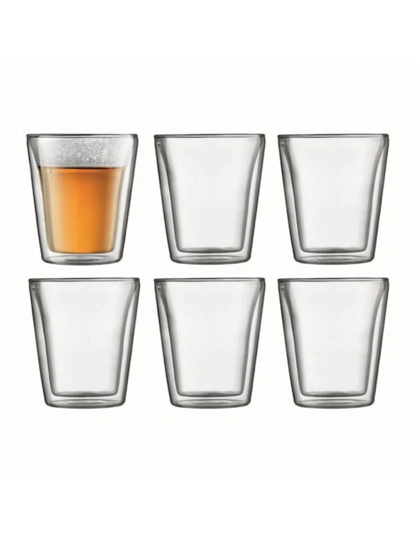 Bodum Canteen 6 Piece Double-Wall Glass Set - Medium, hi-res image number null