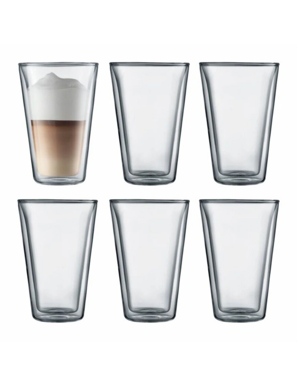Bodum Canteen 6 Piece Double-Wall Glass Set - Large, hi-res image number null