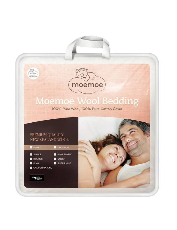 Moemoe 100 Percent NZ Wool Duvet Inner - Everyday Weight Queen, hi-res image number null