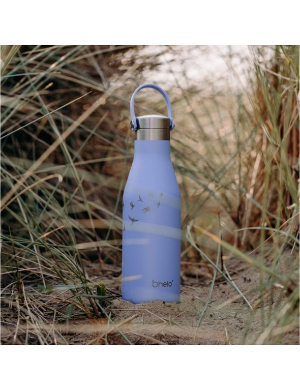 Ohelo Blue Bottle With Etched Swallow 500ml, hi-res image number null