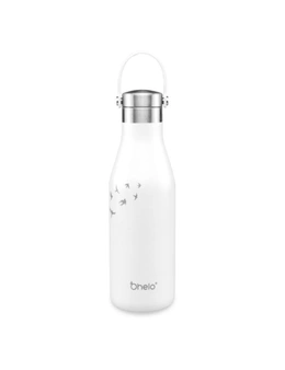 Ohelo White Bottle With Etched Swallows 500ml