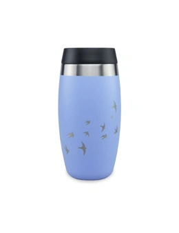 Ohelo Blue Tumbler With Etched Swallows 400ml