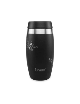 Ohelo Black Tumbler With Etched Bees 400ml