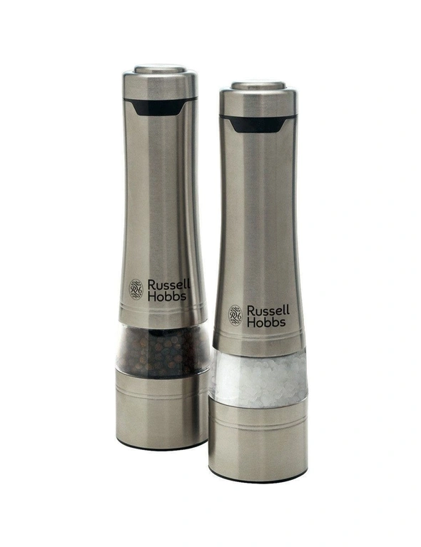 Russell Hobbs Electric Salt and Pepper Mills Grinders Battery Operated Set, hi-res image number null