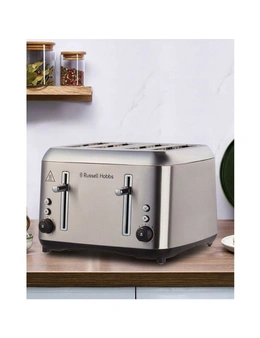 Russell Hobbs Addison 4 Slice Toaster - Brushed Stainless Steel