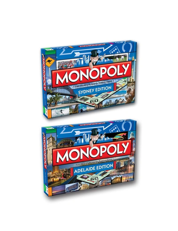 Monopoly Board Game SydneyAdelaide Edition 2PK, hi-res image number null