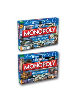 Monopoly Board Game SydneyAdelaide Edition 2PK