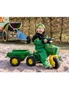 John Deere 102cm Rolly Play Pedal Trike/Tricycle Kids Vehicle w/ Trailer/Loader, hi-res