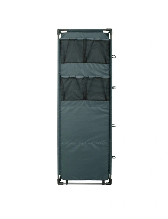 Oztrail 141cm Camp Wardrobe Portable Outdoor Camping Clothes Storage Cabinet GRN, hi-res image number null