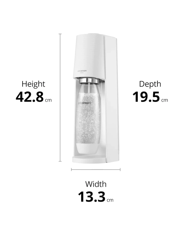 SodaStream Terra Classic Sparkling Water Maker w/60L Cylinder/1L Bottle White, hi-res image number null