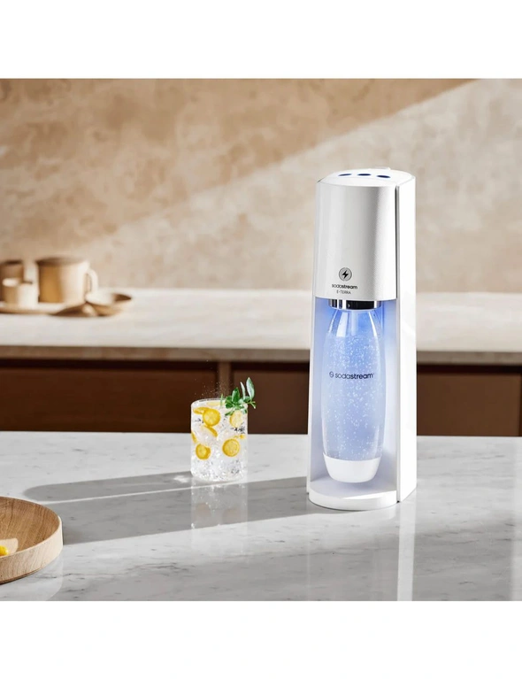 SodaStream E-Terra Automatic Sparkling Water Maker w/60L Cylinder/1L Bottle WHT, hi-res image number null