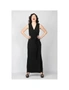 Yvonne Adele Women's Size 10 Take To The Floor Wrap Sleeveless Maxi Dress Black, hi-res