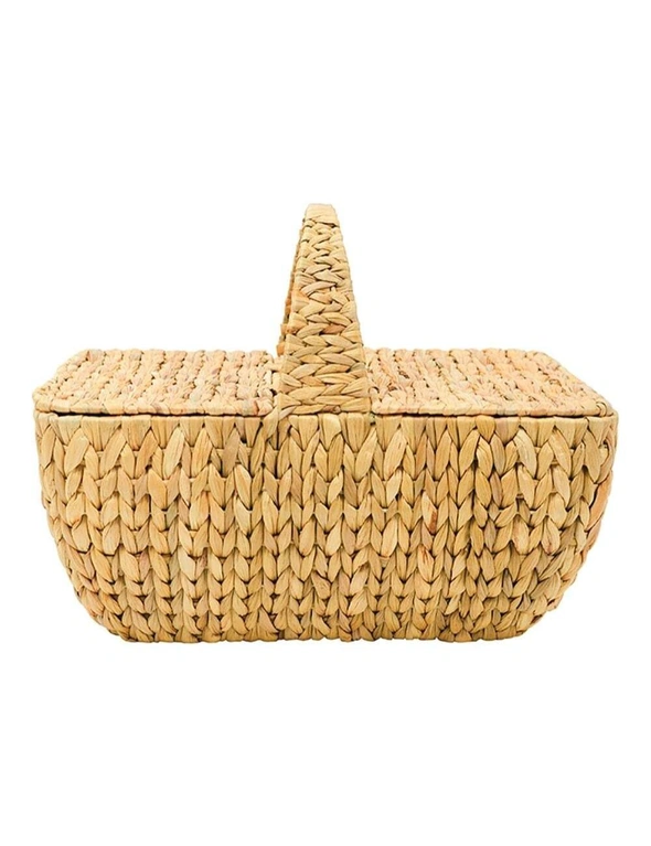 Annabel Trends Water Hyacinth 47x37cm Picnic Basket Storage Carrier Natural, hi-res image number null
