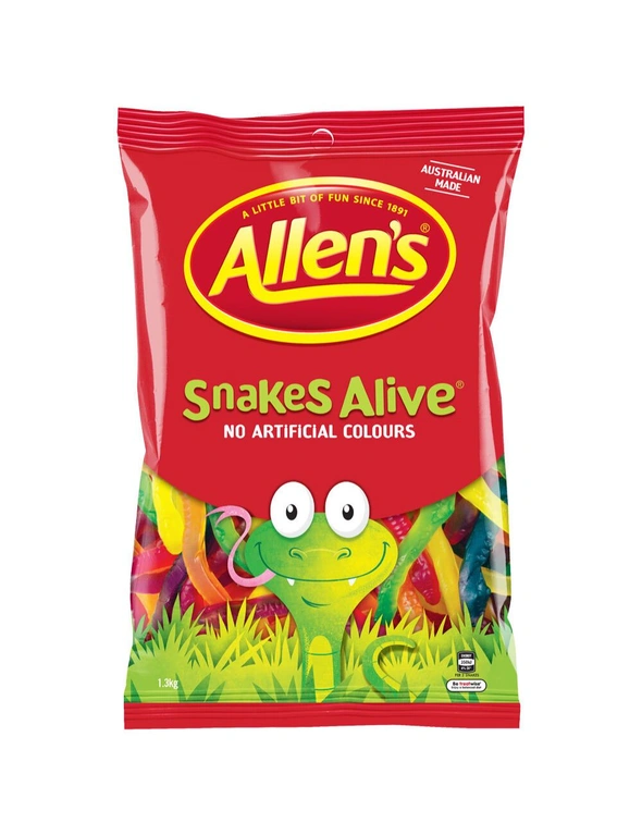 Allen's 1.3kg Snakes Alive Lolly Bag, hi-res image number null