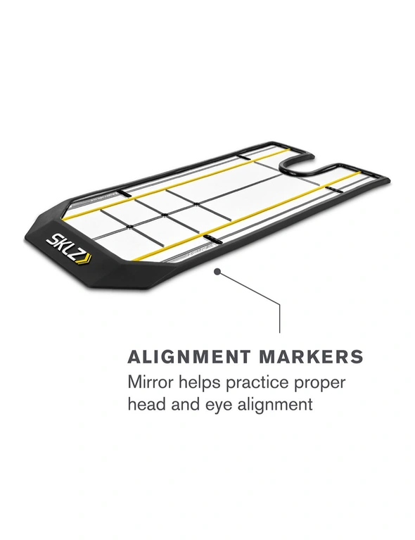 SKLZ 12” Portable True Line Golf Alignment Training Practice Putting Mirror Tool, hi-res image number null