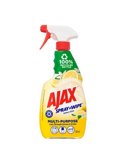 4PK Ajax 500ml Spray n Wipe Trigger Multi Purpose Lemon Citrus
