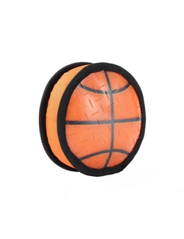 Paws & Claws 15cm Super Sports TPR Covered Oxford Basketball Pet Toy w/ Squeaker