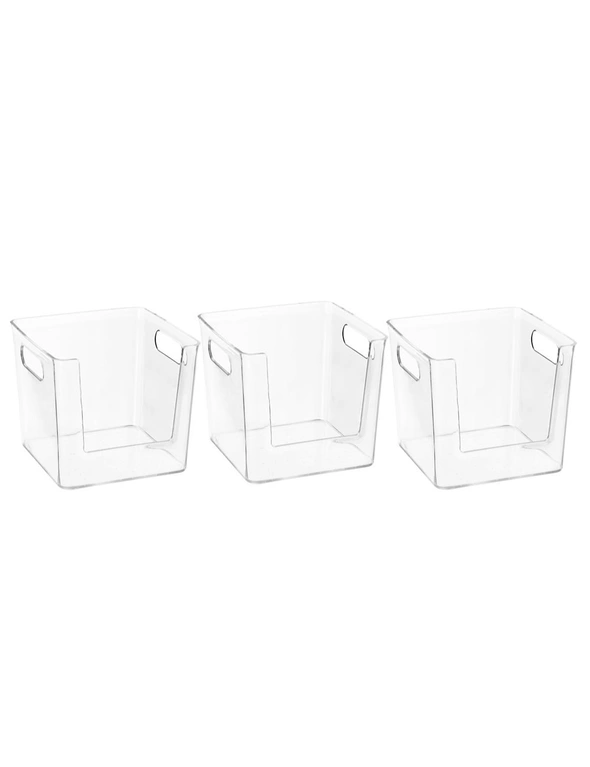 3x Box Sweden Crystal 6.5x14.5cm Pick Container Storage Home Organiser Small CLR, hi-res image number null