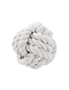2x Paws & Claws Pet 7.5cm Eco Rope Knotted Ball Interactive  Dog Chew Toy White, hi-res