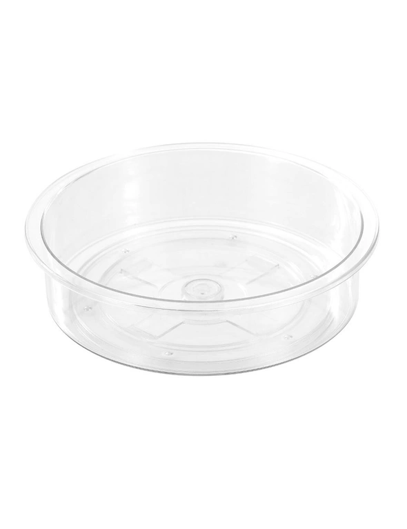 2x Box Sweden Crystal 25cm Lazy Susan Round Organiser Rotating Tray Storage CLR, hi-res image number null