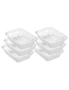 48pc Lemon & Lime 22x5cm Baking Foil Tray Rectangle BBQ Storage w/ Plastic Lid, hi-res