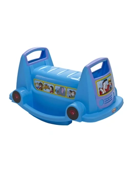 Tuff Play 78x55cm Rocking Bus Ride On Toy Kids/Children 2-6y Indoor/Outdoor Aqua