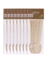 96pc Lemon & Lime Eco 15.5cm Disposable Dinner Wooden Spoons Cutlery Catering, hi-res
