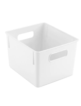 2x Box Sweden Crystal Encore 21cm Container Organiser Tray w/ Handles Medium WHT